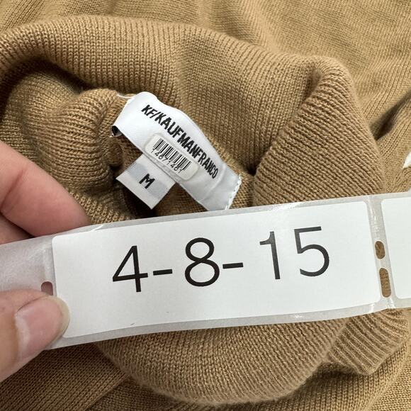 KF/Kaufman Franco Sweater Womens Medium Turtleneck Mixed Media‎ Layered Pullover - Picture 4 of 9